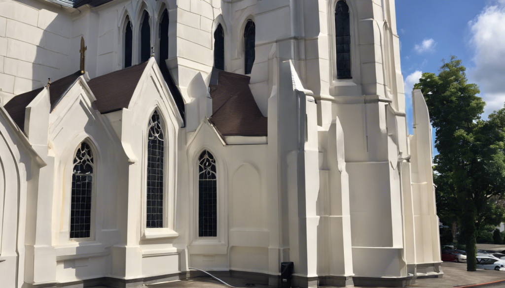 découvrez le démoussage exceptionnel des murs et de la toiture de l'église de saint-léger-sous-cholet. admirez le résultat époustouflant qui révèle la beauté de ce patrimoine architectural. ne manquez pas cette transformation spectaculaire !